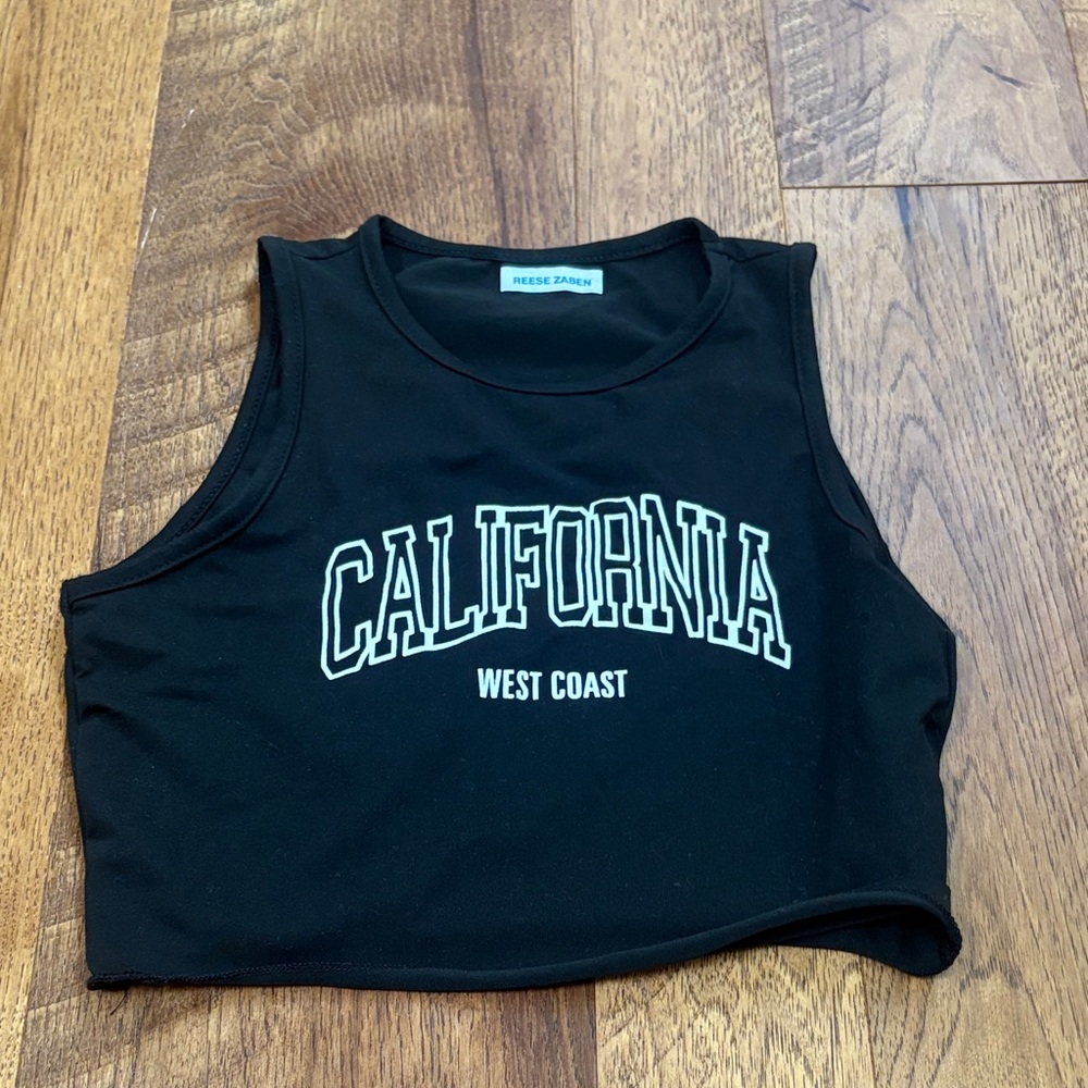 Shein Woman’s Black California Crop Top Size XS